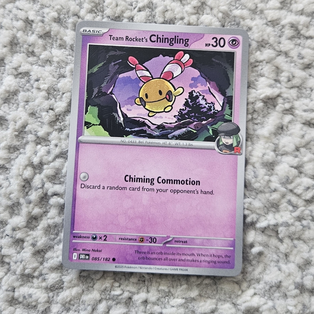 POKEMON TCG Card Team Rocket's Chingling Destined Rivals 085/182